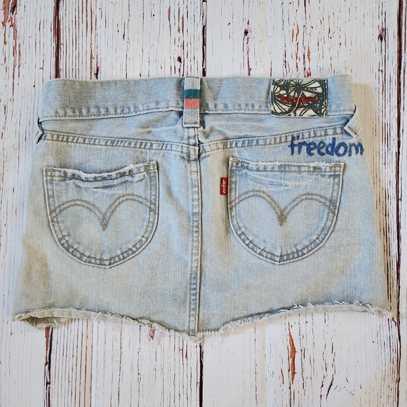 Retro Patriotic USA Levis mini skirt - Picture 2 of 5